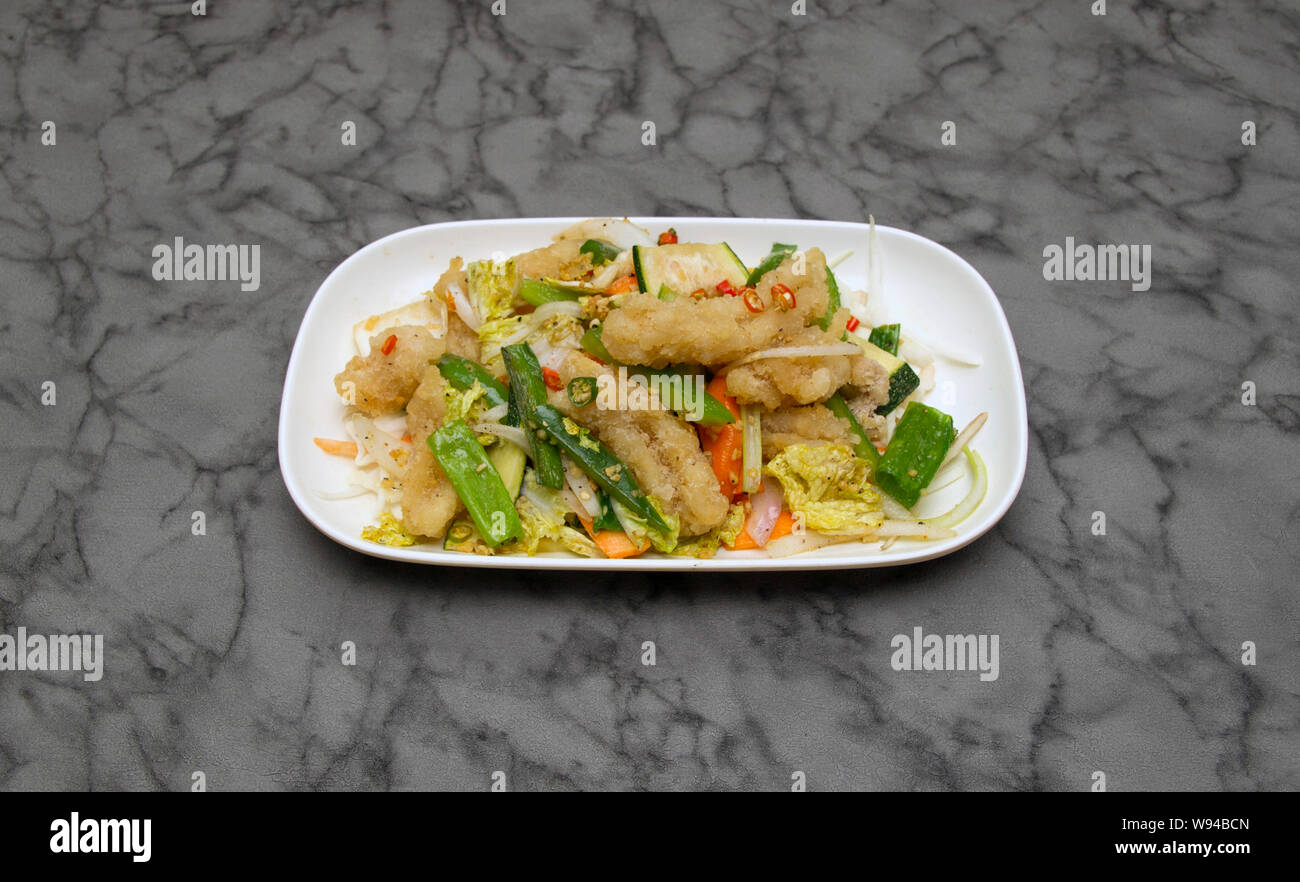 Chinesisches Essen. Knusprige squid Stockfoto