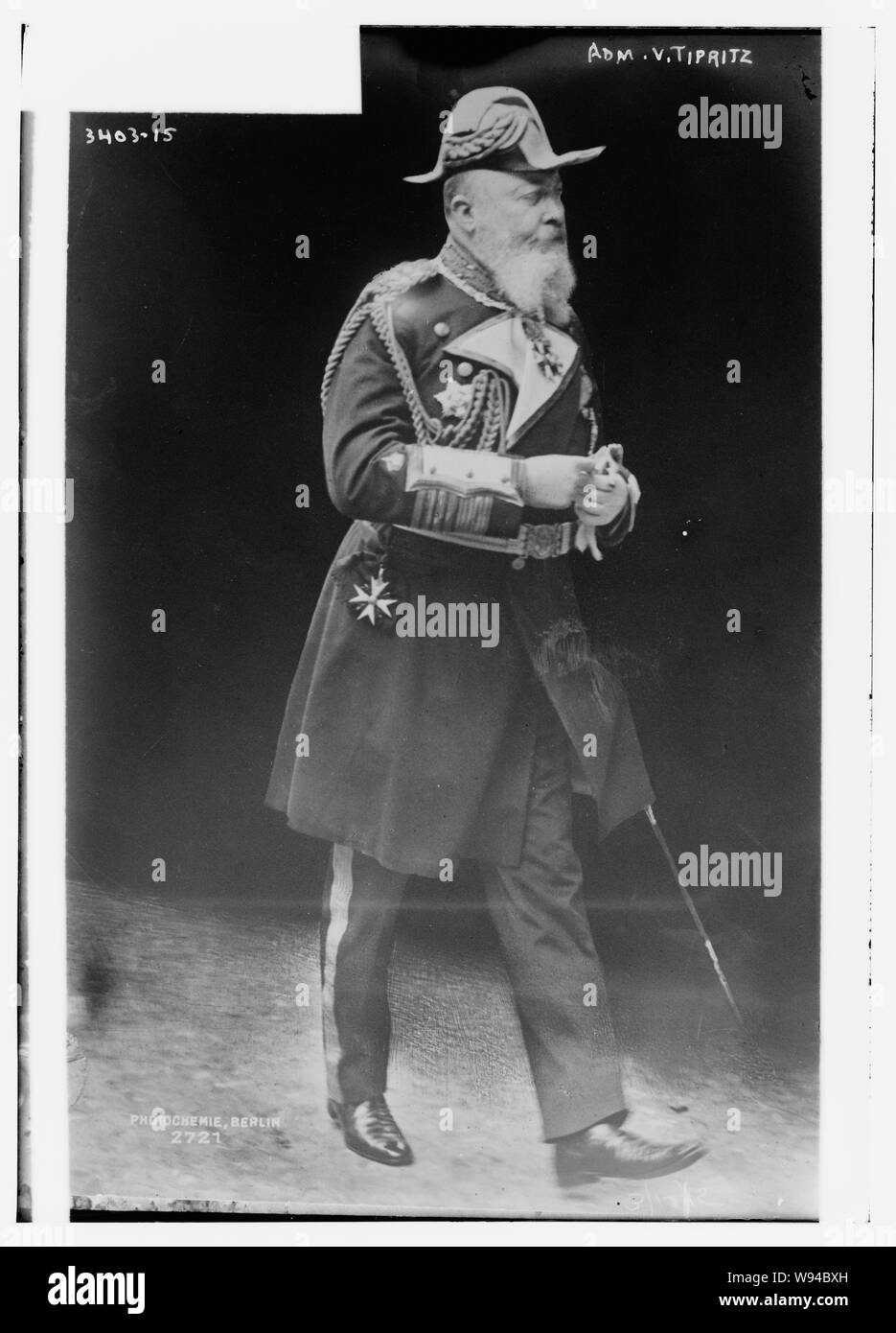 Adm. V. Tipritz d.h. Tirpitz Stockfoto