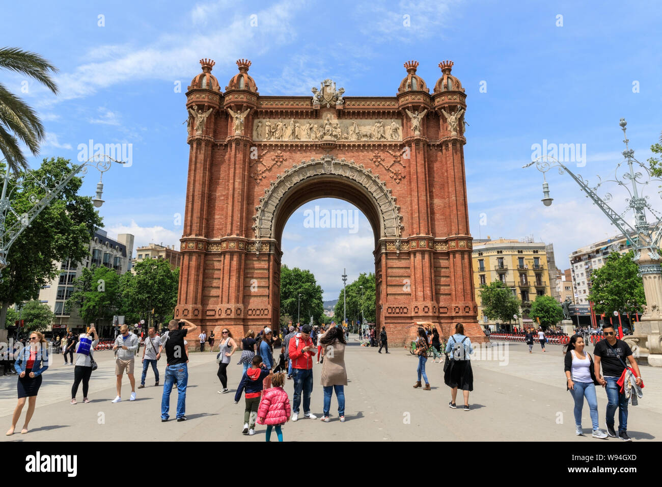 Arc De Triomf Barcelona Spanien Stockfotografie Alamy