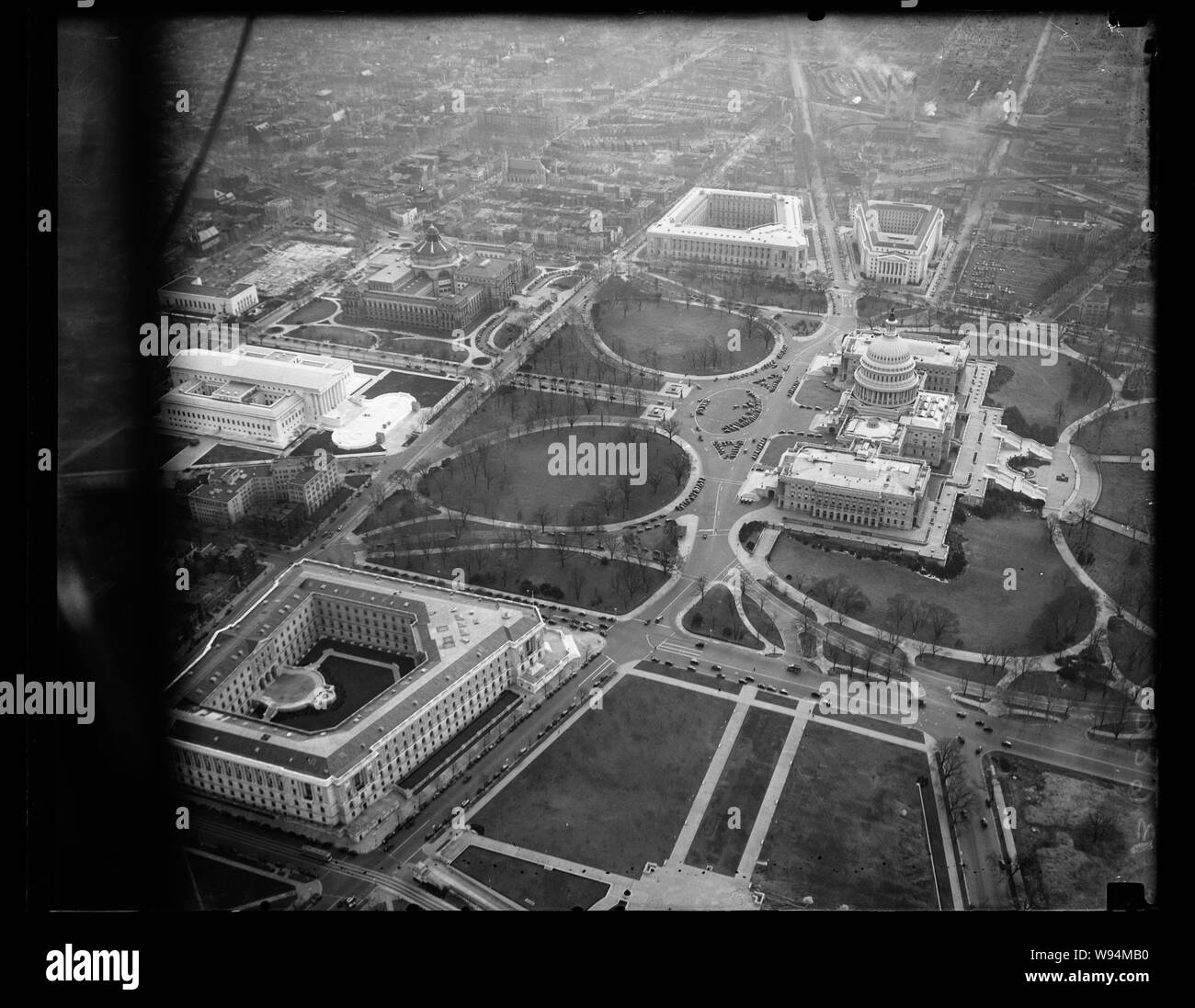 Englisch: Luftaufnahme von U.S. Capitol, Washington, D.C. Englisch: Luftaufnahme von U.S. Capitol, Washington, D.C.. Stockfoto