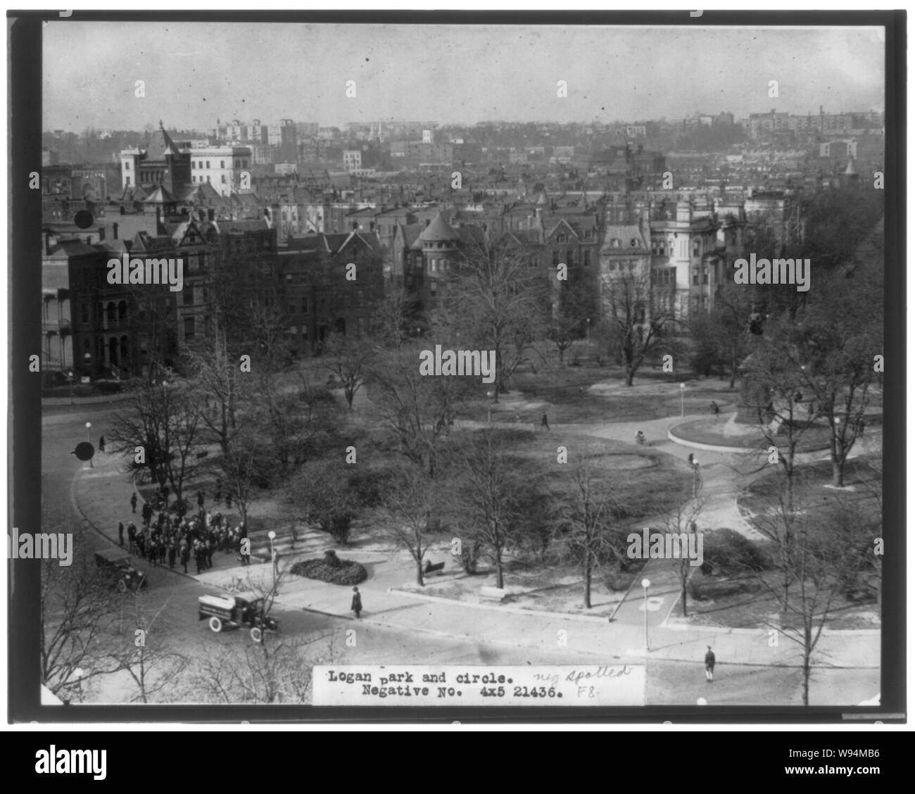 Englisch: Luftaufnahme des Logan Park und Kreis Englisch: Luftaufnahme des Logan Park und Kreis Stockfoto