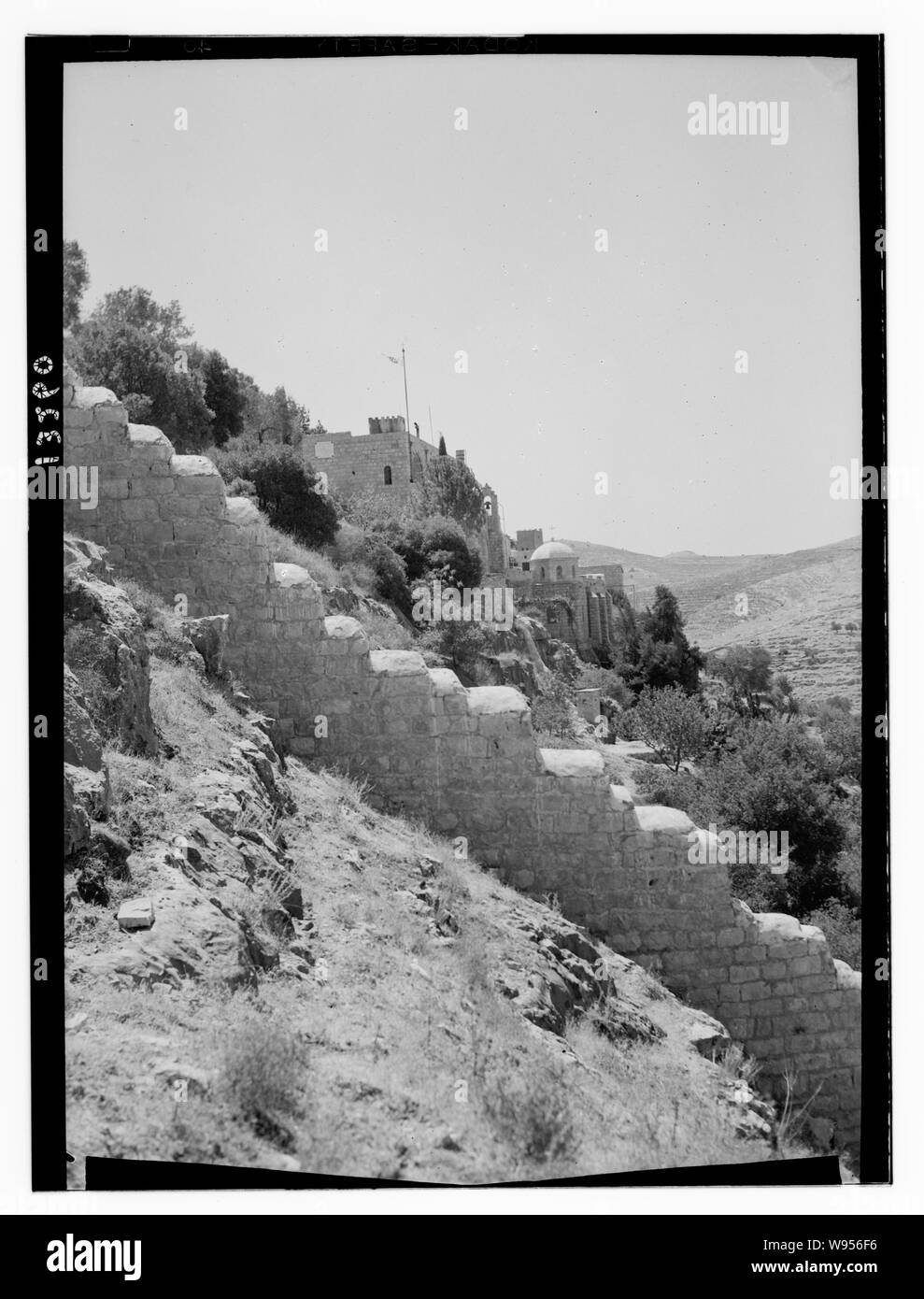 Ain Habis, in der Nähe der Ansicht Stockfoto