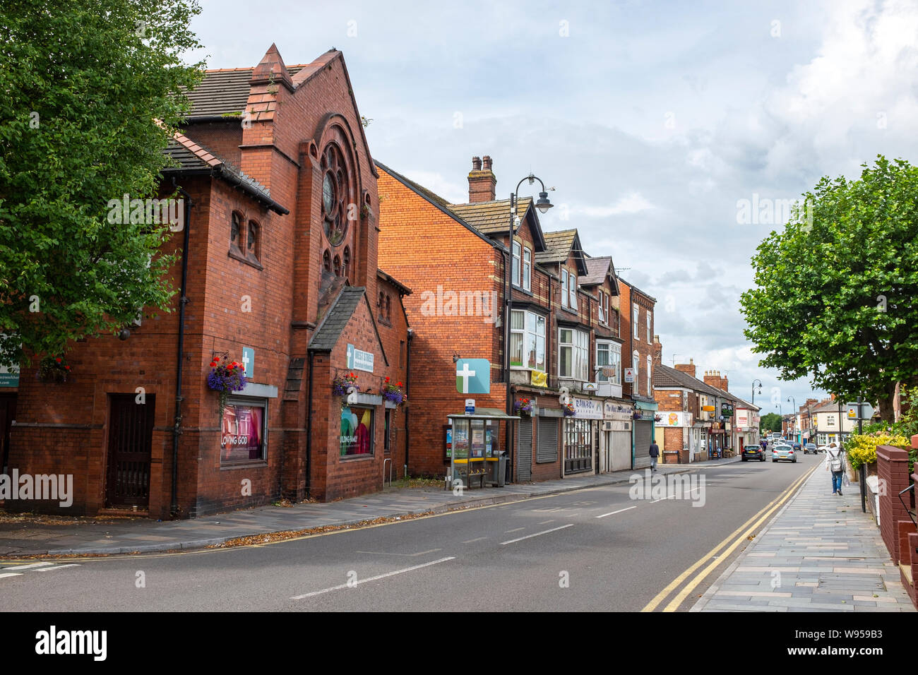 West Street in Crewe, Cheshire Vereinigtes Königreich Stockfoto