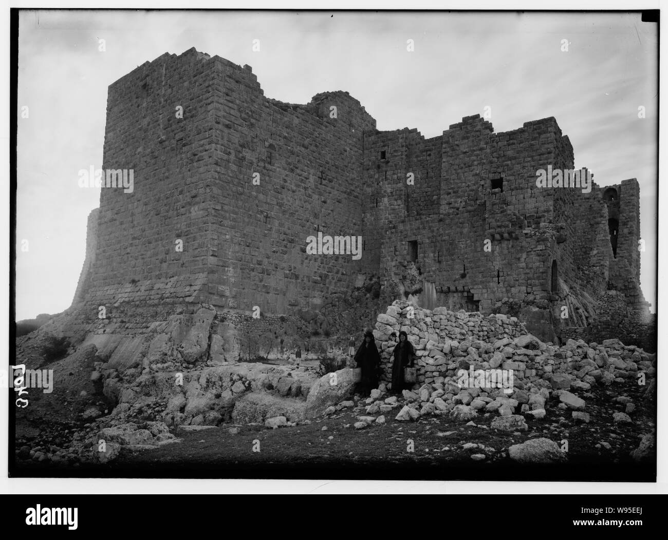 Ajlun entfernt. Kalaat Er-Rabad. Einem der Schlosstürme Stockfoto