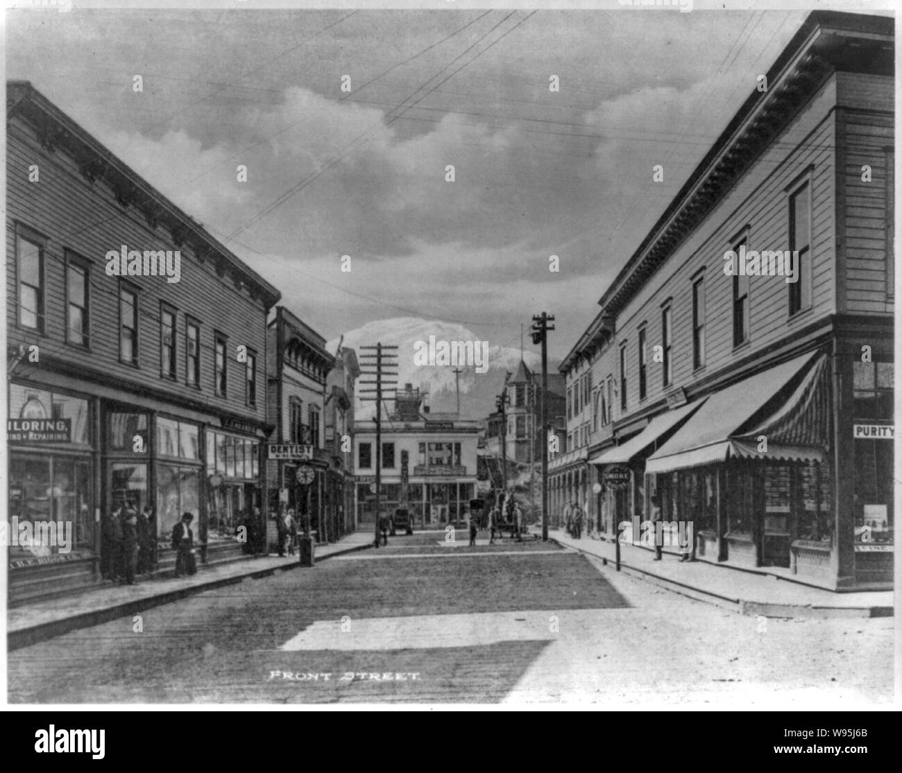 Alaska. Juneau. Front Street. Stockfoto