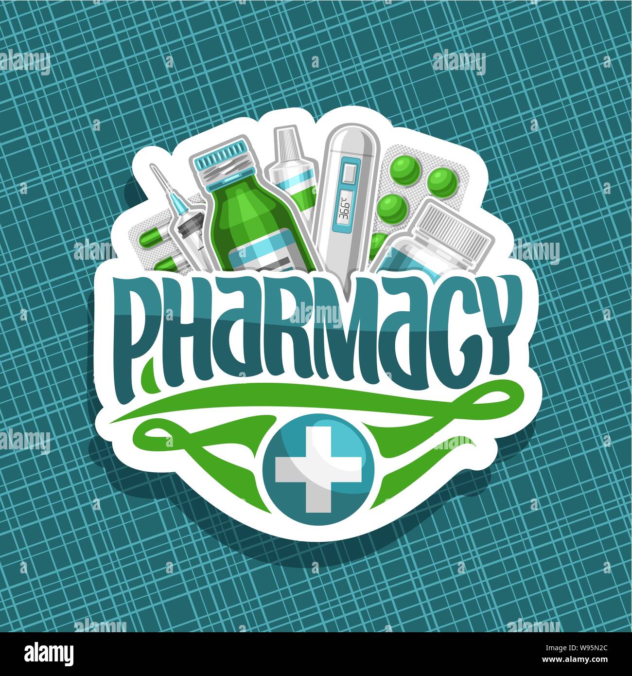 Vektor Logo für die Pharmazie Stock Vektor