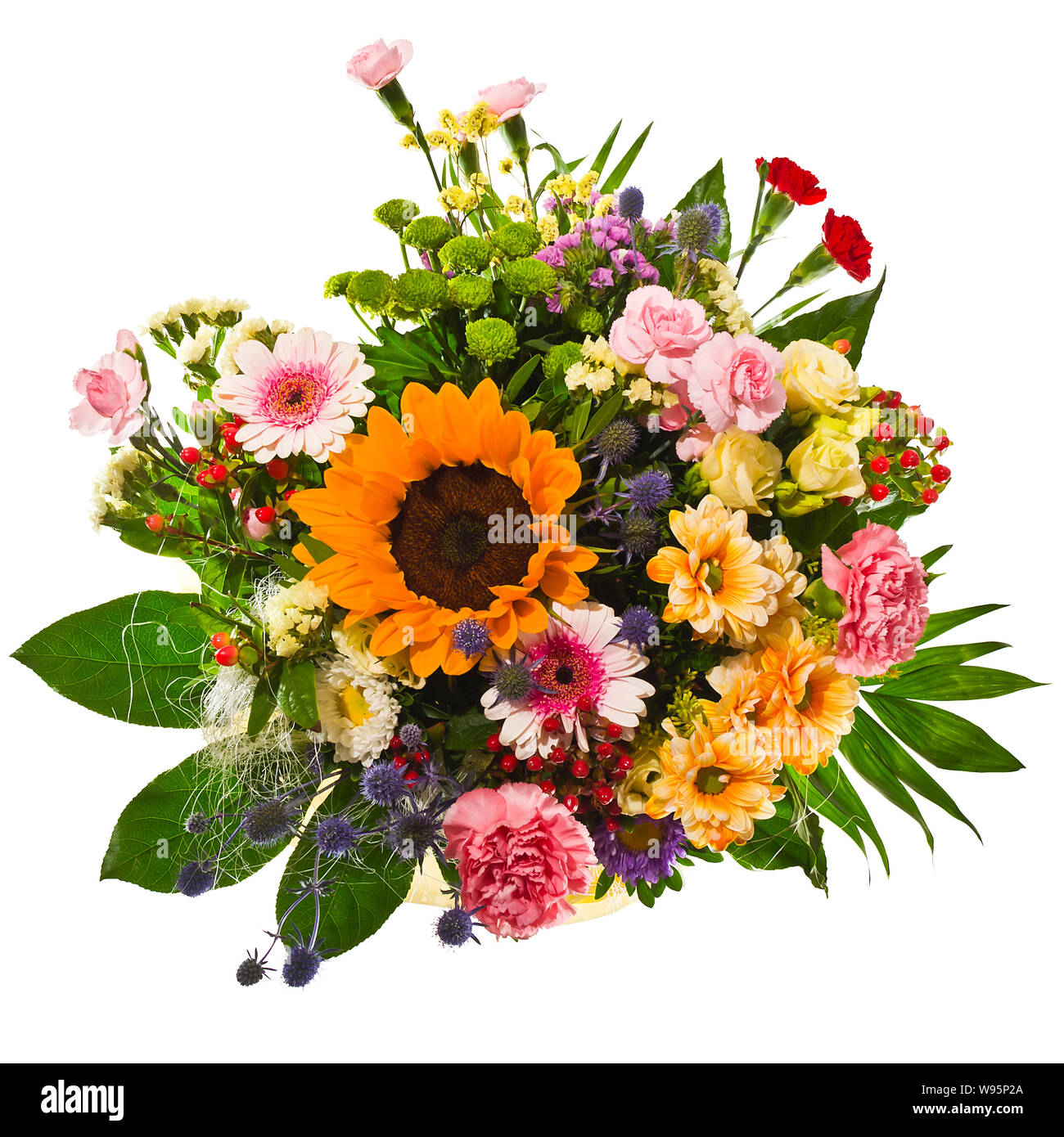 Blumenstrauß aus farbenfrohen frische Blumen Stockfoto