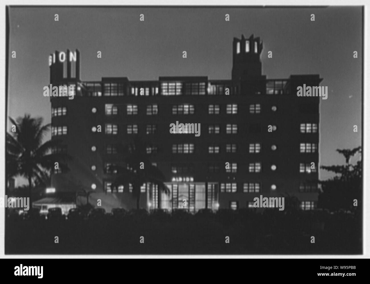 Albion Hotel, Lincoln Road, Miami Beach, Florida. Stockfoto