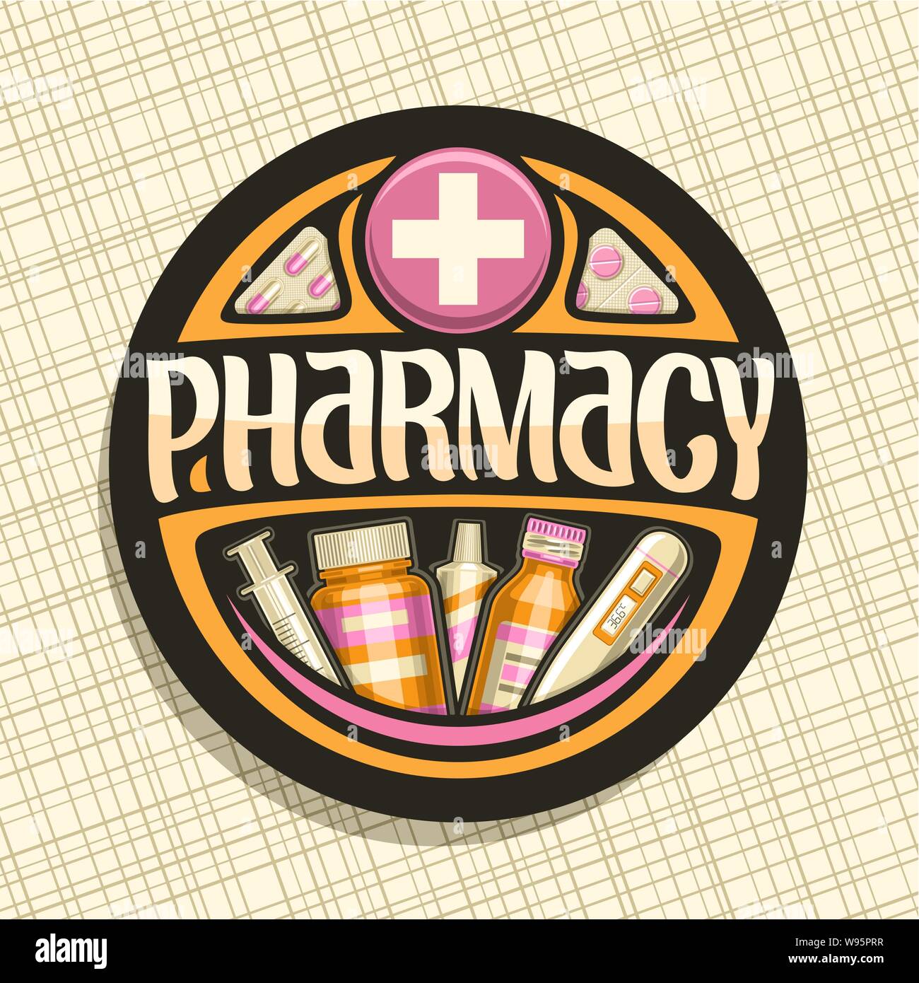 Vektor Logo für die Pharmazie Stock Vektor