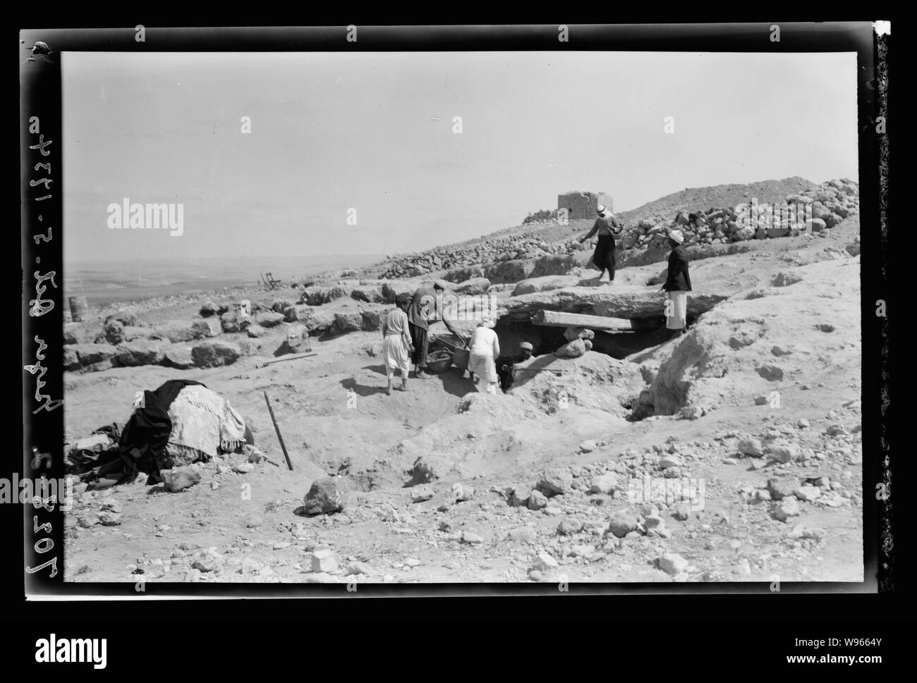 Allan Rowe die Ausgrabungen bei Geser, Okt. 5, 1934 Stockfoto