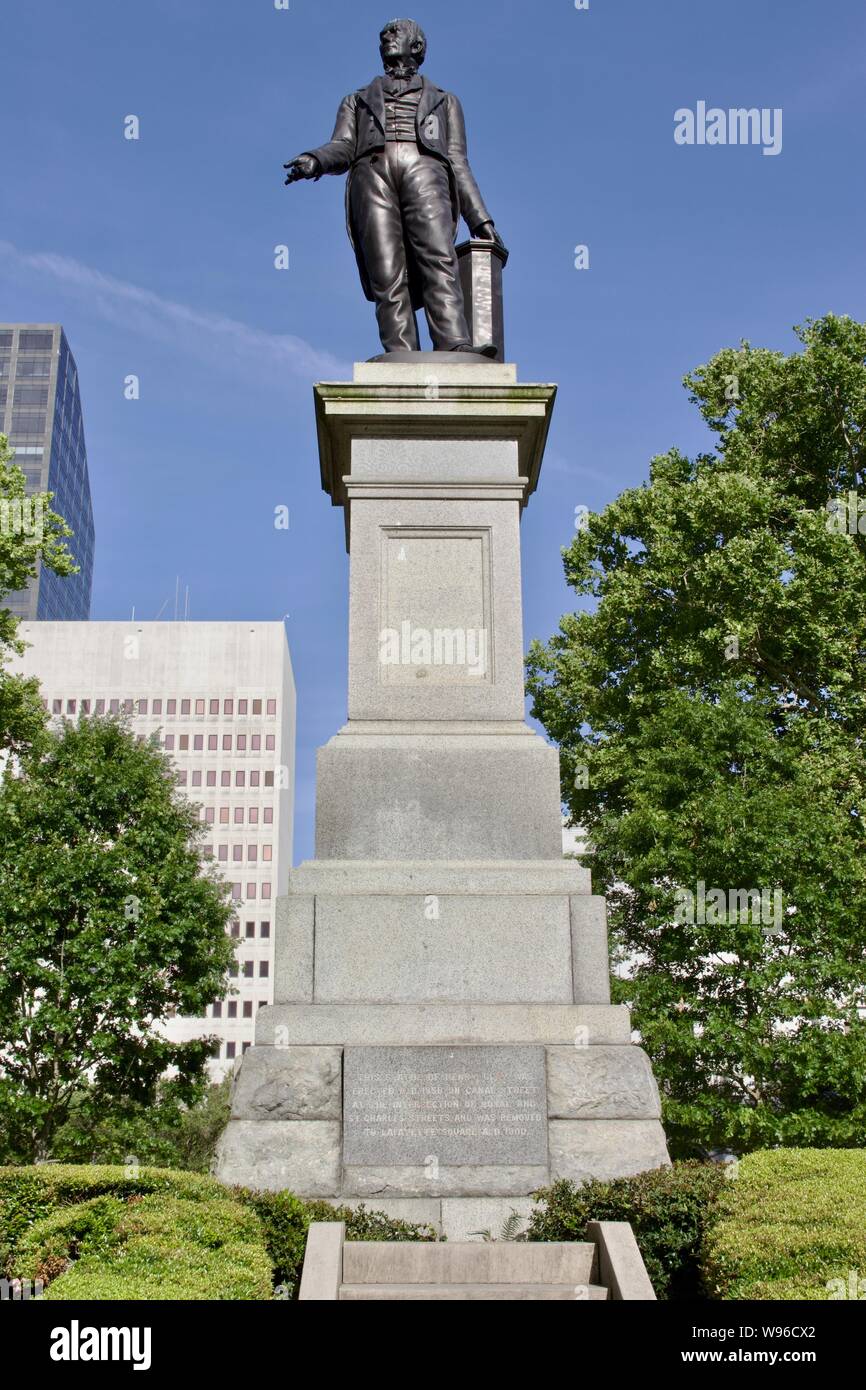 Statue von Henry Clay in Lafayette Square, New Orleans Stockfoto