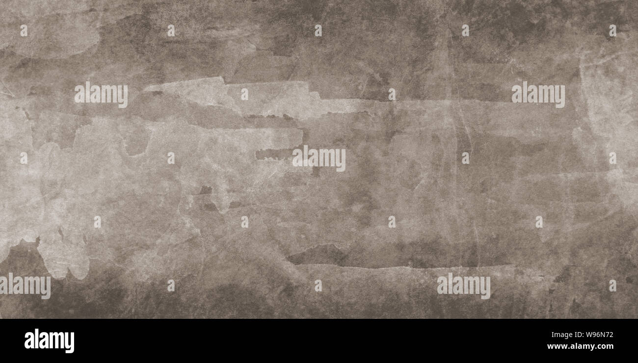 Braun Grau Farbe Hintergrund mit weichen Aquarell waschen und grobkörniges Papier Textur in Sepia Farbe Hintergrund Design, distressed Farbe Spritzer und grunge w Stockfoto