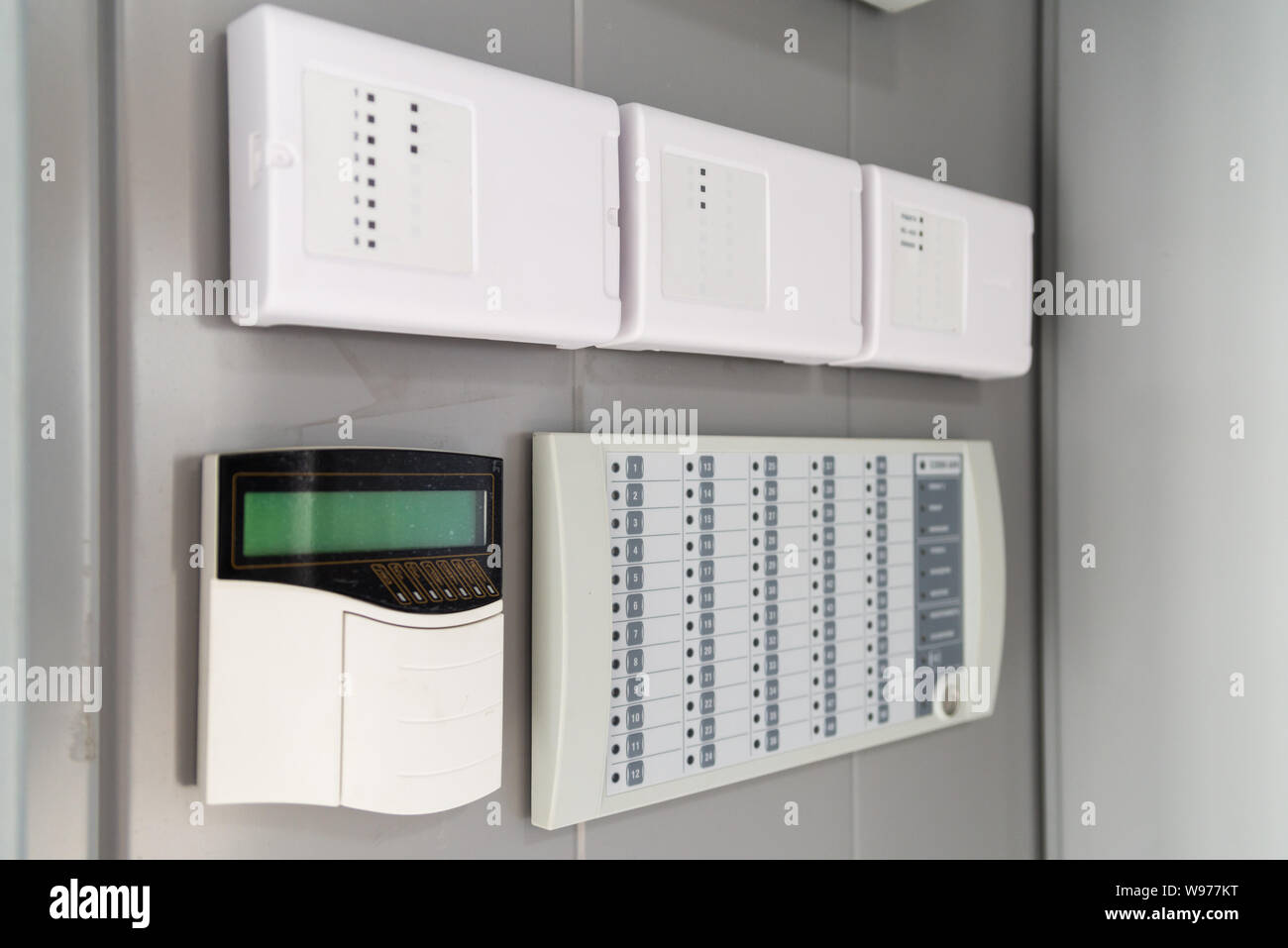 Elektronische Maschine Zimmer control equipment das System und Alarmanlage. Stockfoto