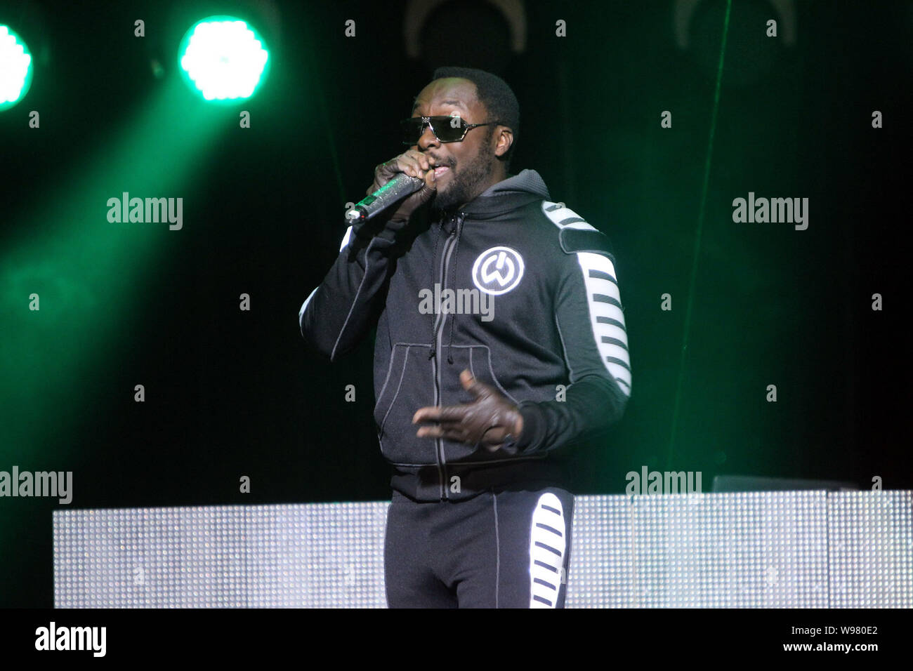 Us-Sängerin Allan Pineda Lindo, Jr., besser bekannt als Apl.de.ap, bekannt von den Black Eyed Peas führt auf dem booey Lehoo Konzert in Peking, China, 17. Dezem Stockfoto