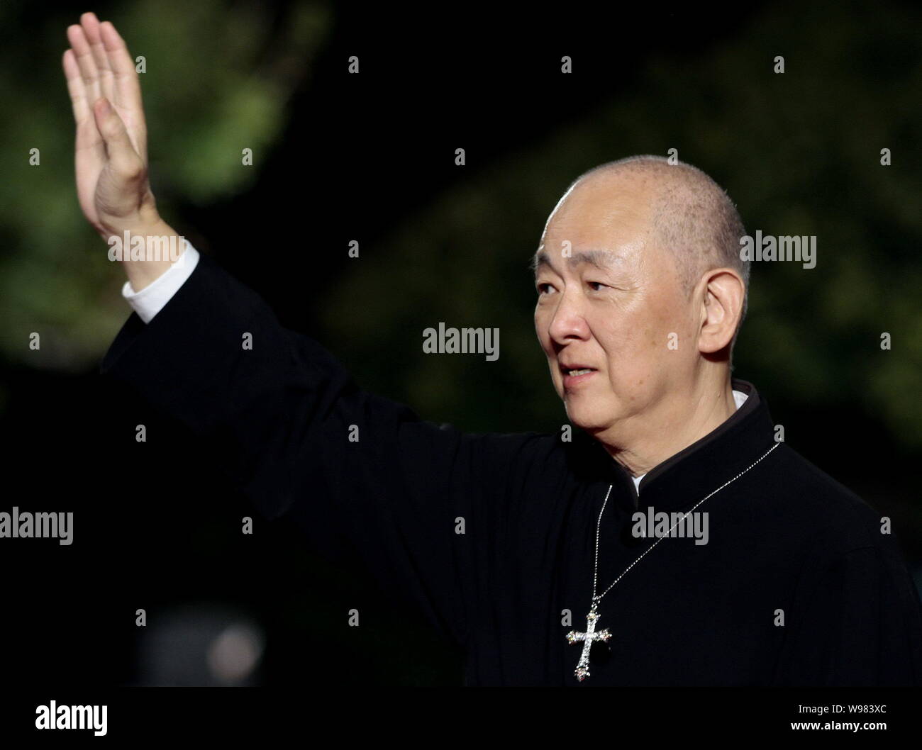 ---- Hong Kong Regisseur Jimmy Wang Yu stellt während der 48Th Golden Horse Film Awards in Hsinchu, Taiwan, 26. November 2011. Stockfoto