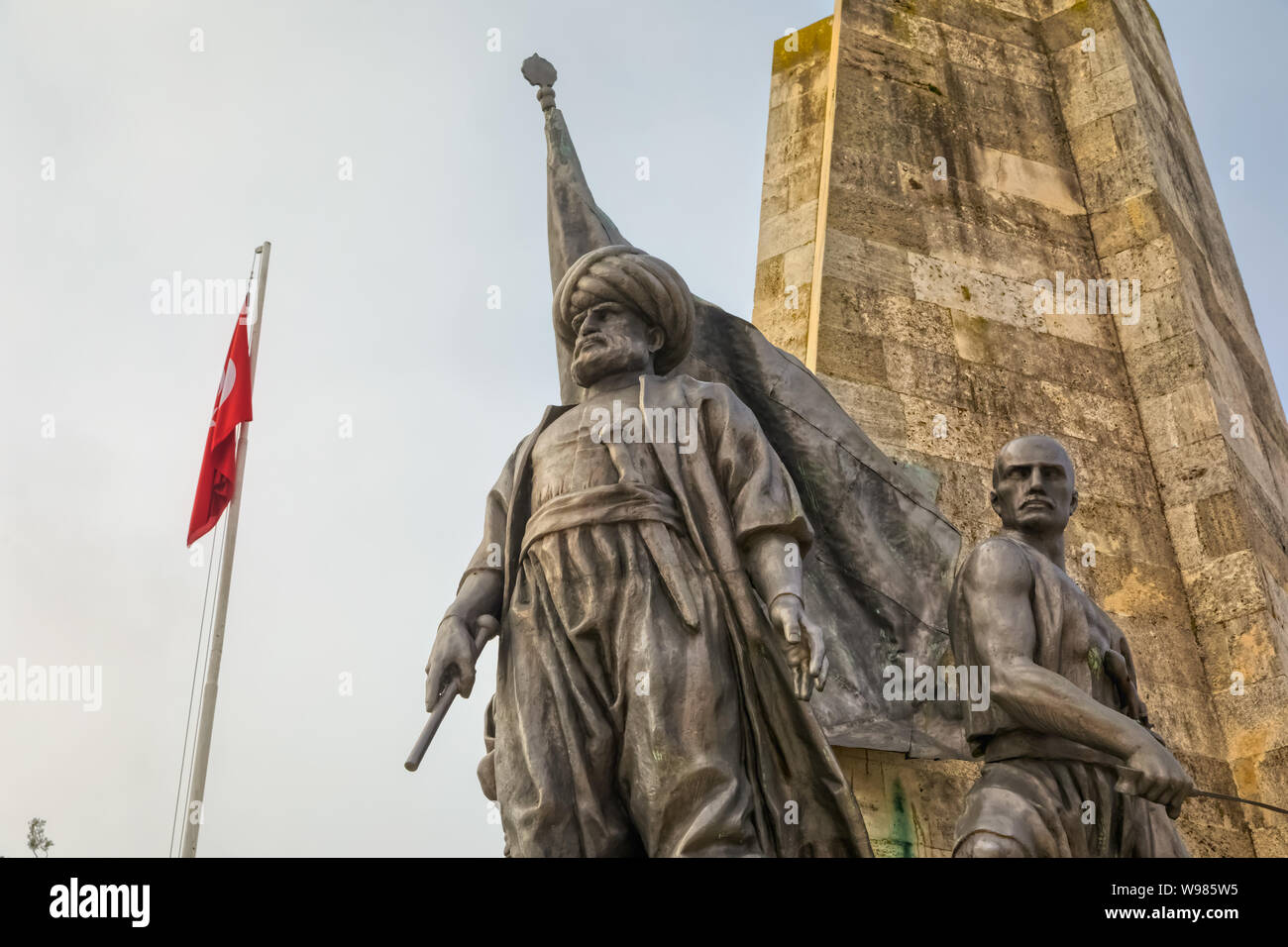 Istanbul Statue der Barbarossa Hayreddin Pascha im Besiktas Stockfoto