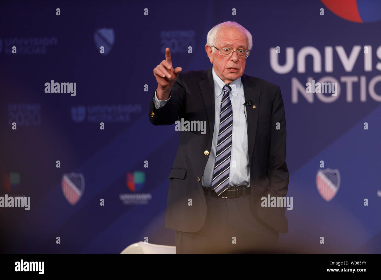 Senator Bernie Sanders, ein unabhängiger von Vermont und Präsidentschaftskandidat 2020, spricht während der Liga der vereinigten lateinamerikanischen Bürger (Lulac Stockfoto