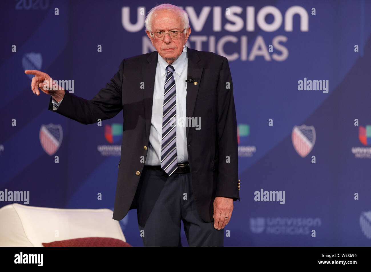 Senator Bernie Sanders, ein unabhängiger von Vermont und Präsidentschaftskandidat 2020, spricht während der Liga der vereinigten lateinamerikanischen Bürger (Lulac Stockfoto