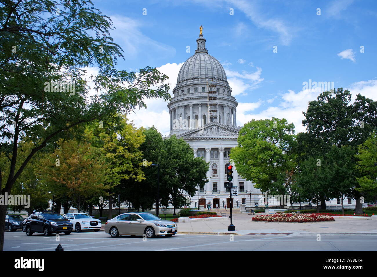 Madison, WI USA. Aug 2018. Die Wisconsin State Capitol Building. Stockfoto
