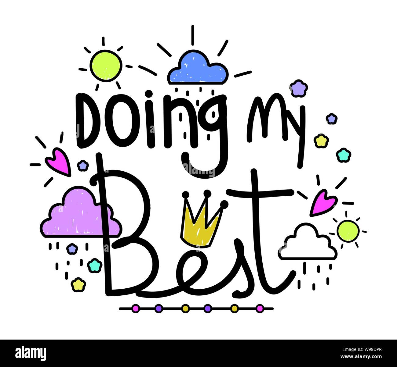 Handschriftliche Nachrichten weißen Hintergrund meiner besten Vektor-illustration tun Stock Vektor