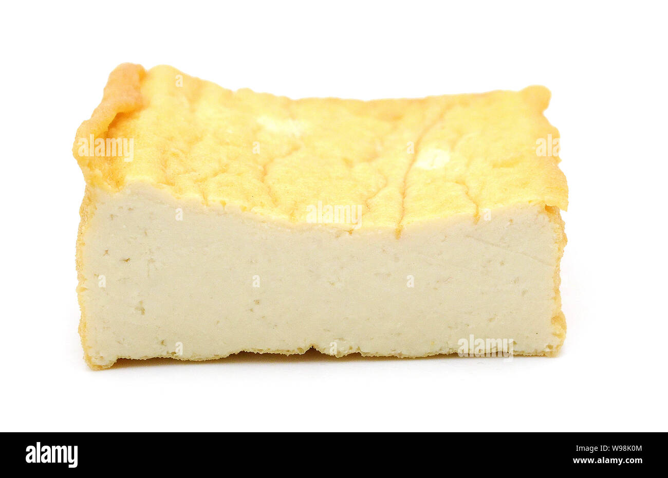 Tofu in isolierten weißen Hintergrund Stockfoto