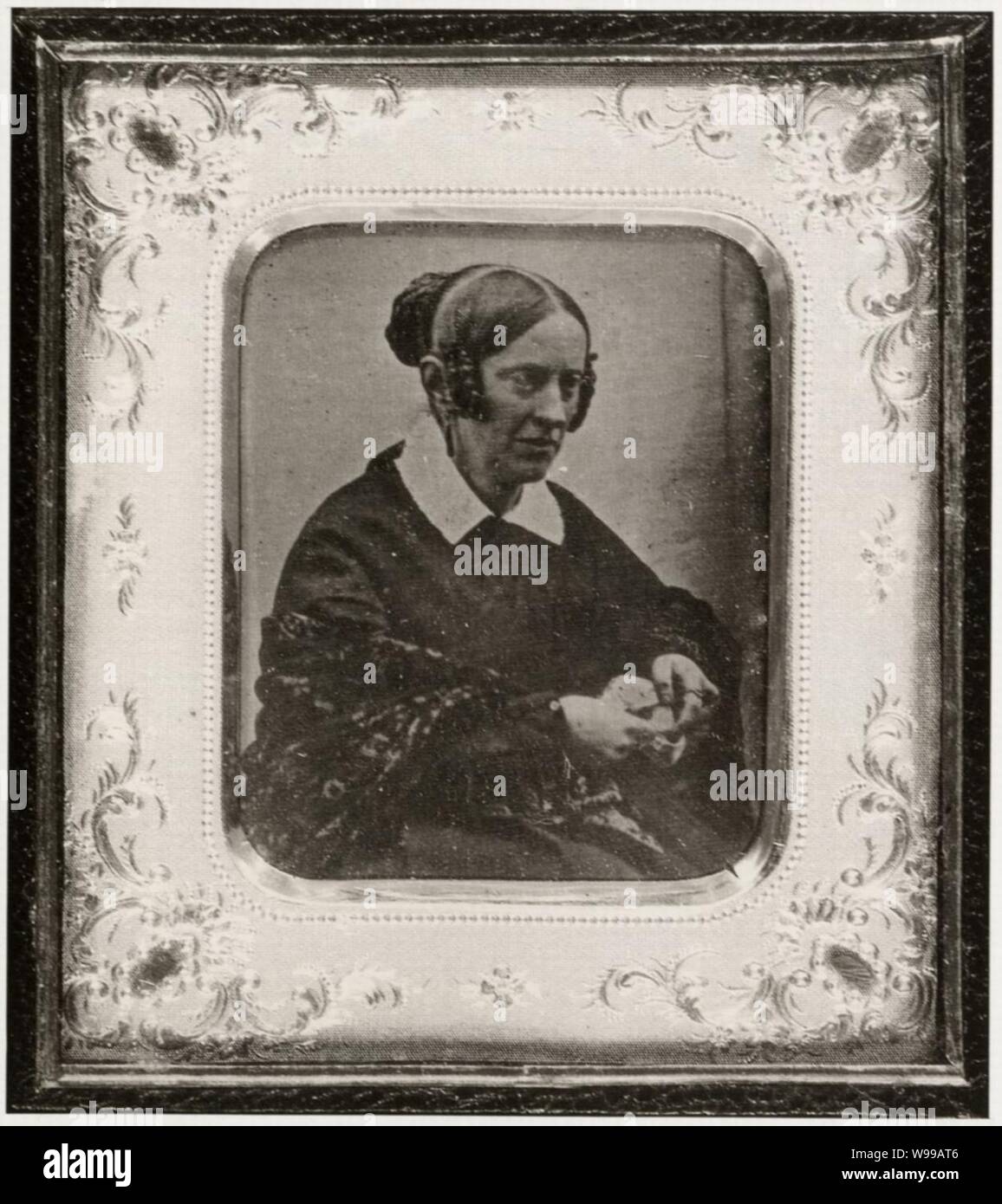 Deutscher Fotografie um 1845 Porträt der Dichterin von Droste