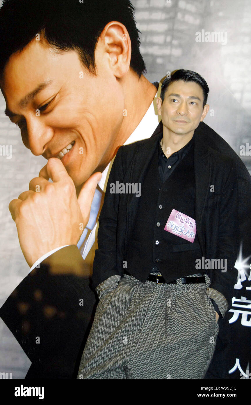 Hong Kong Sänger und Schauspieler Andy Lau besucht die Premiere des Films, was Frauen wollen, in Hongkong, China, 13. Februar 2011. Stockfoto