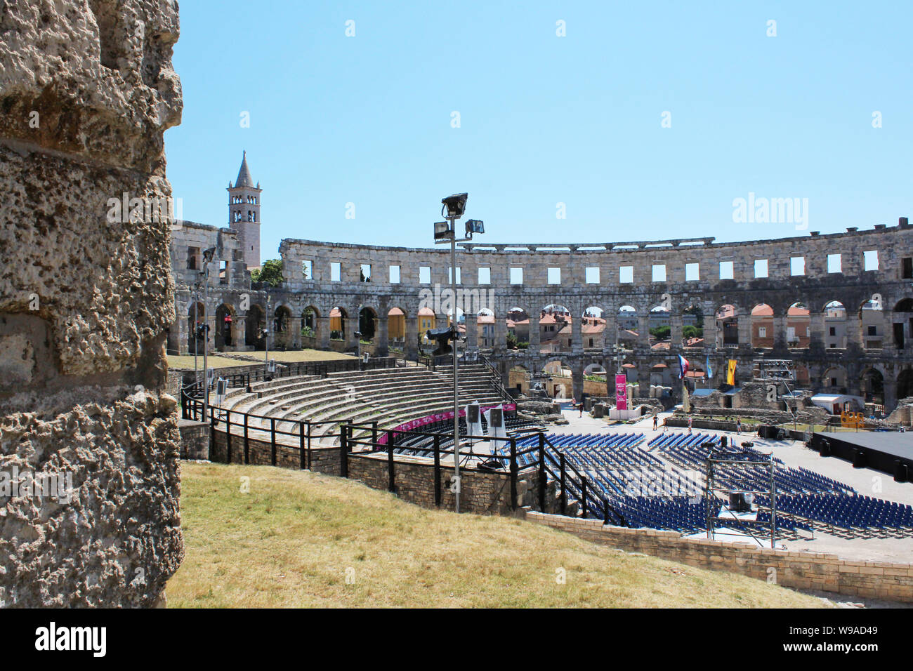 Pula, Amphitheater, alte römische Stadt, Istrien, Kroatien, touristischen Ort Stockfoto