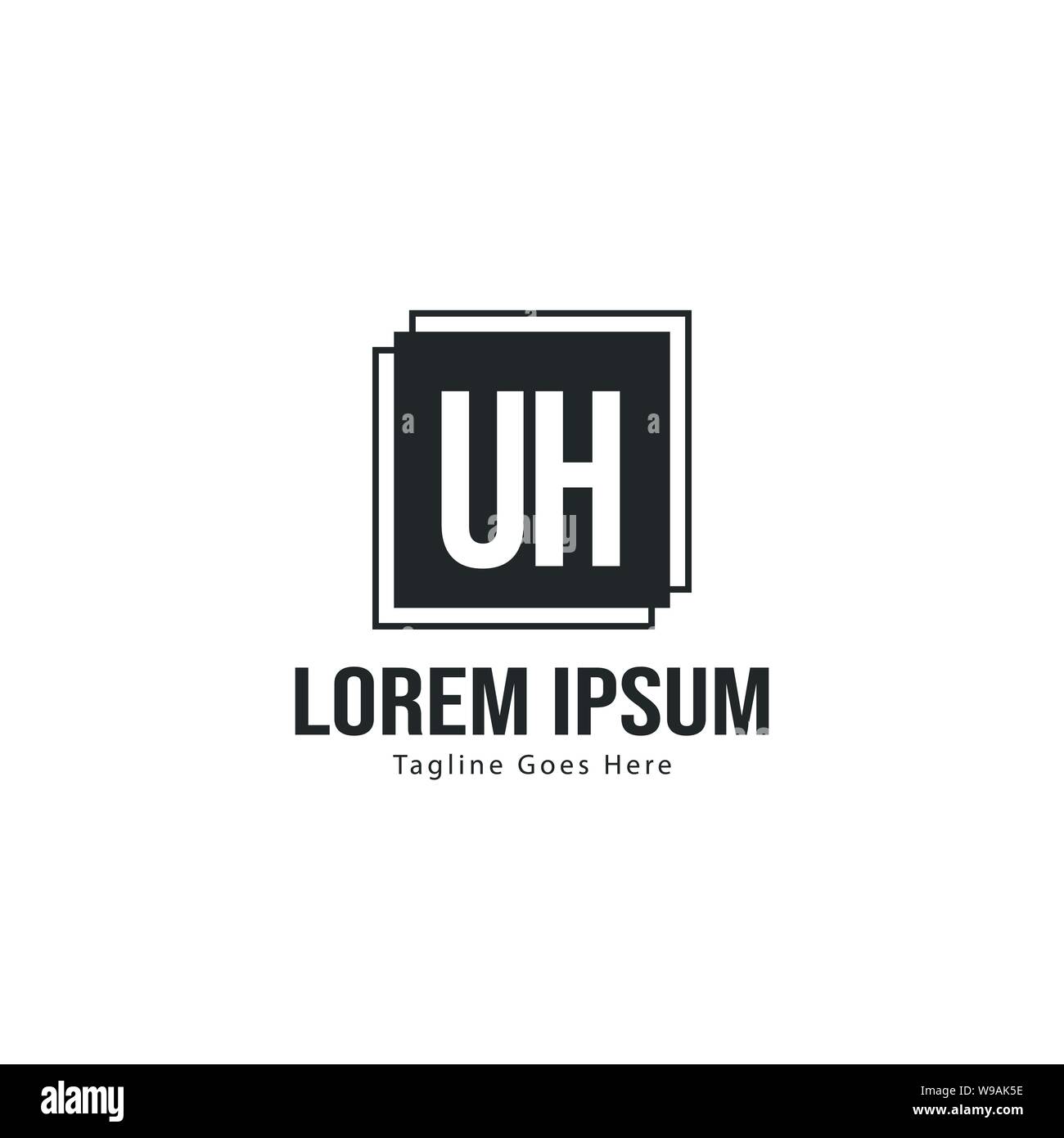 UH Schreiben Logo Design. Kreative Moderne UH Buchstaben Symbol Abbildung design Stock Vektor