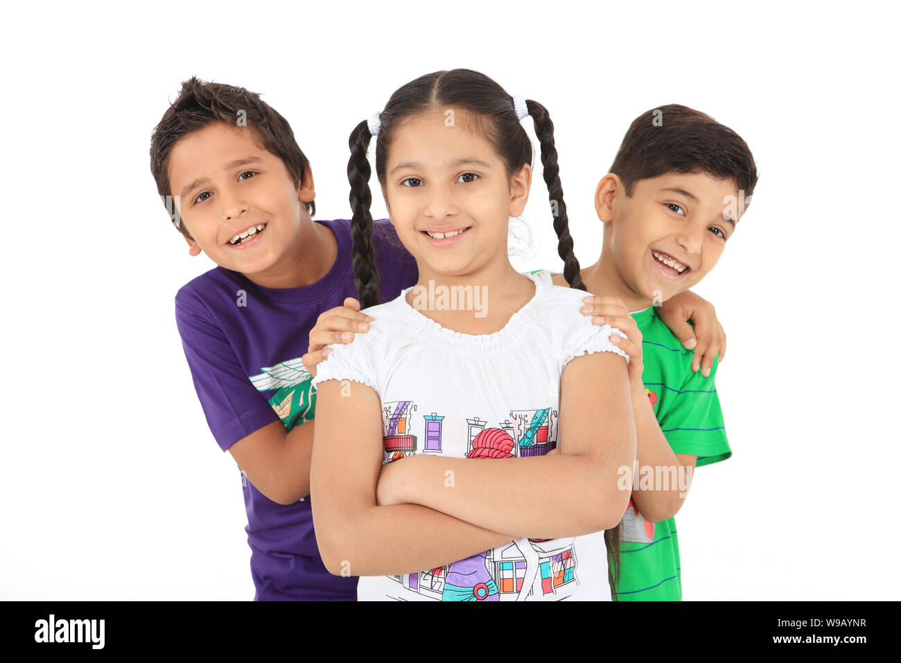 Gruppe von Kindern zusammen Stockfoto