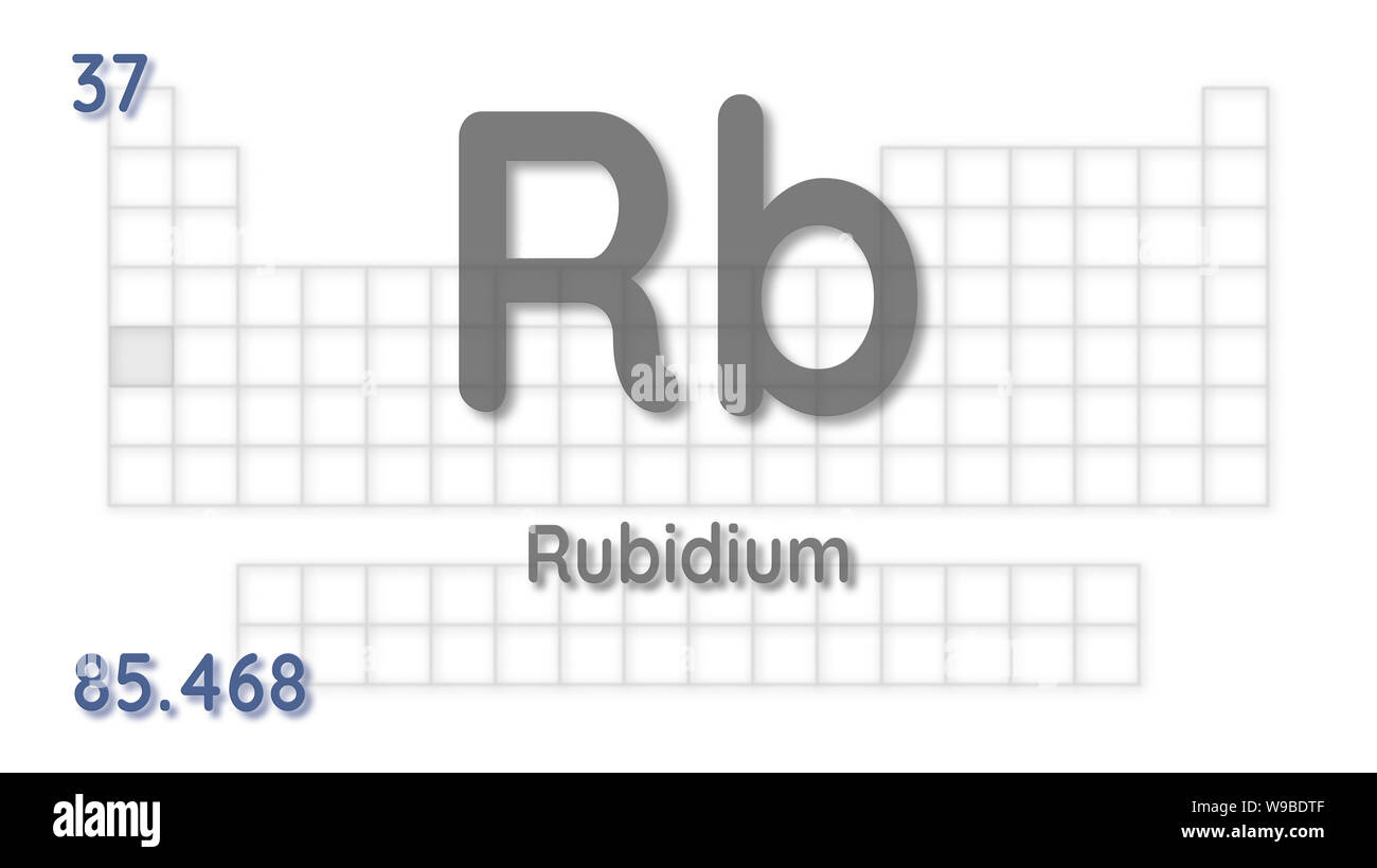 Chemisches Element atomaren Daten und Symbol - Tabelle der Elemente Stockfoto