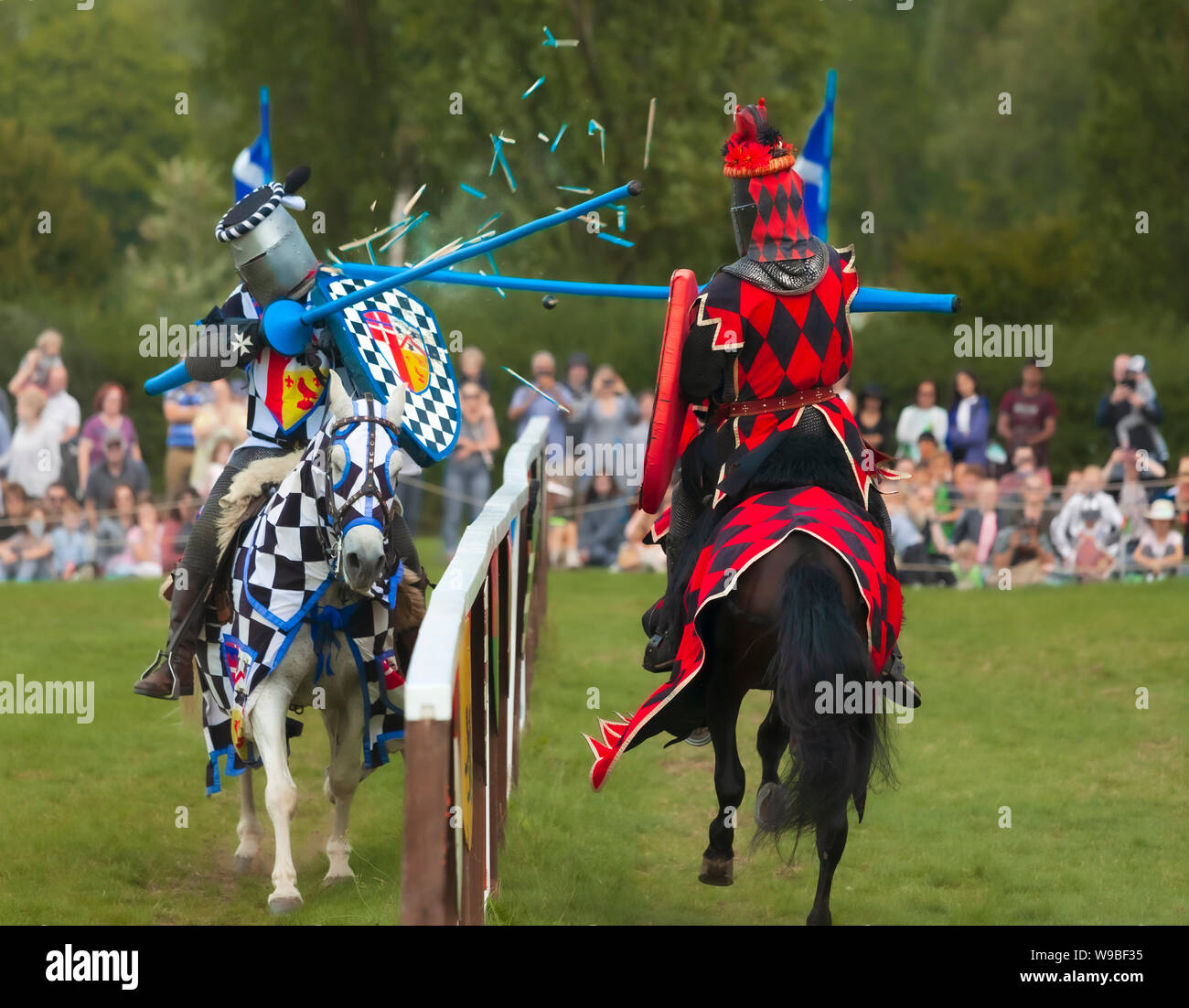 Ritterturnier. Stockfoto