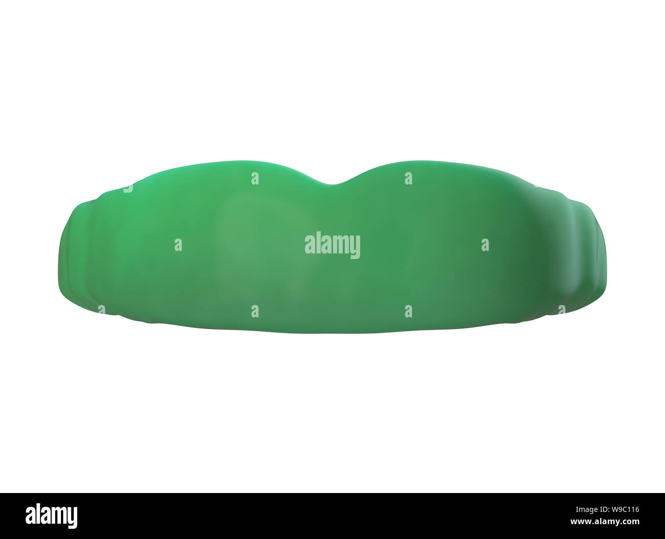 Eine regelmäßige geformt sport Gummi wachen in einer grünen Farbe auf einem isolierten Hintergrund - 3D-Rendering Stockfoto
