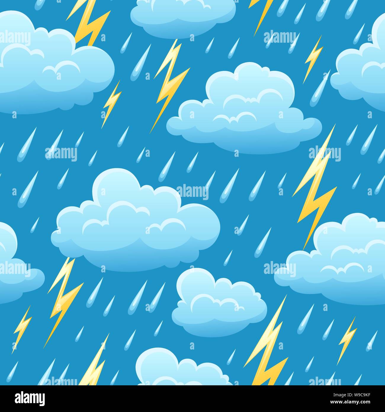 Nahtlose Muster mit Gewitter. Stock Vektor