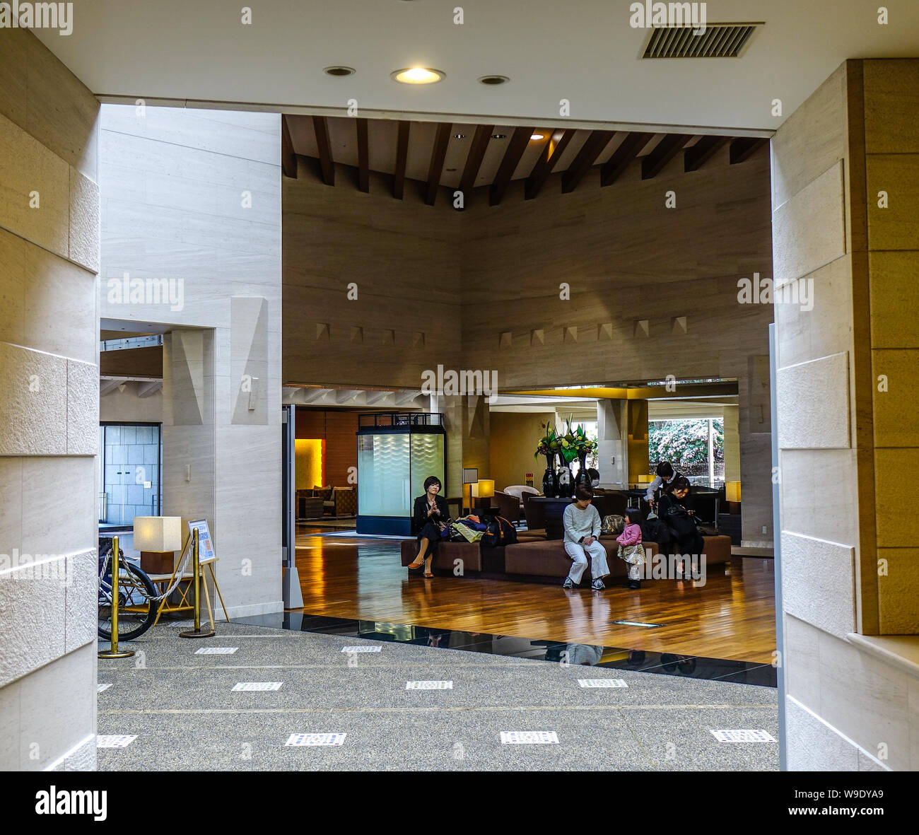 Kyoto, Japan - 18. Mai 2018. Innenraum des Luxus Hotel in Kyoto, Japan. Kyoto diente als Japan Hauptstadt und Residenz der Kaiser von 794 bis 1868. Stockfoto