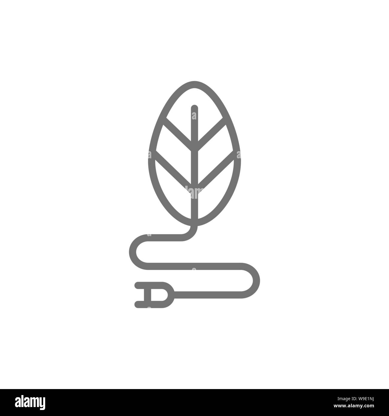 Grüne Energie, alternative erneuerbare Energie Symbol Leitung. Stock Vektor