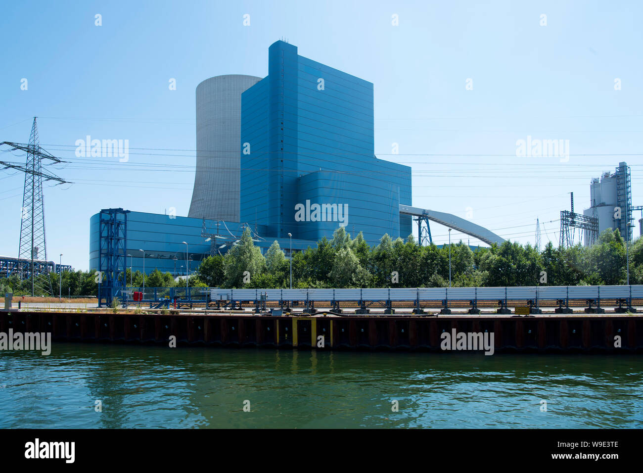 Deutschland, Ruhrgebiet, Kreis Recklinghausen, Datteln, Kraftwerk Datteln IV am Dortmund-Ems-Kanal Stockfoto