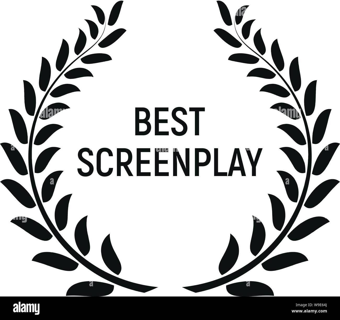 Best Screenplay Award Symbol. Einfache Abbildung: best Screenplay Award vector Symbol für Web Design auf weißem Hintergrund Stock Vektor