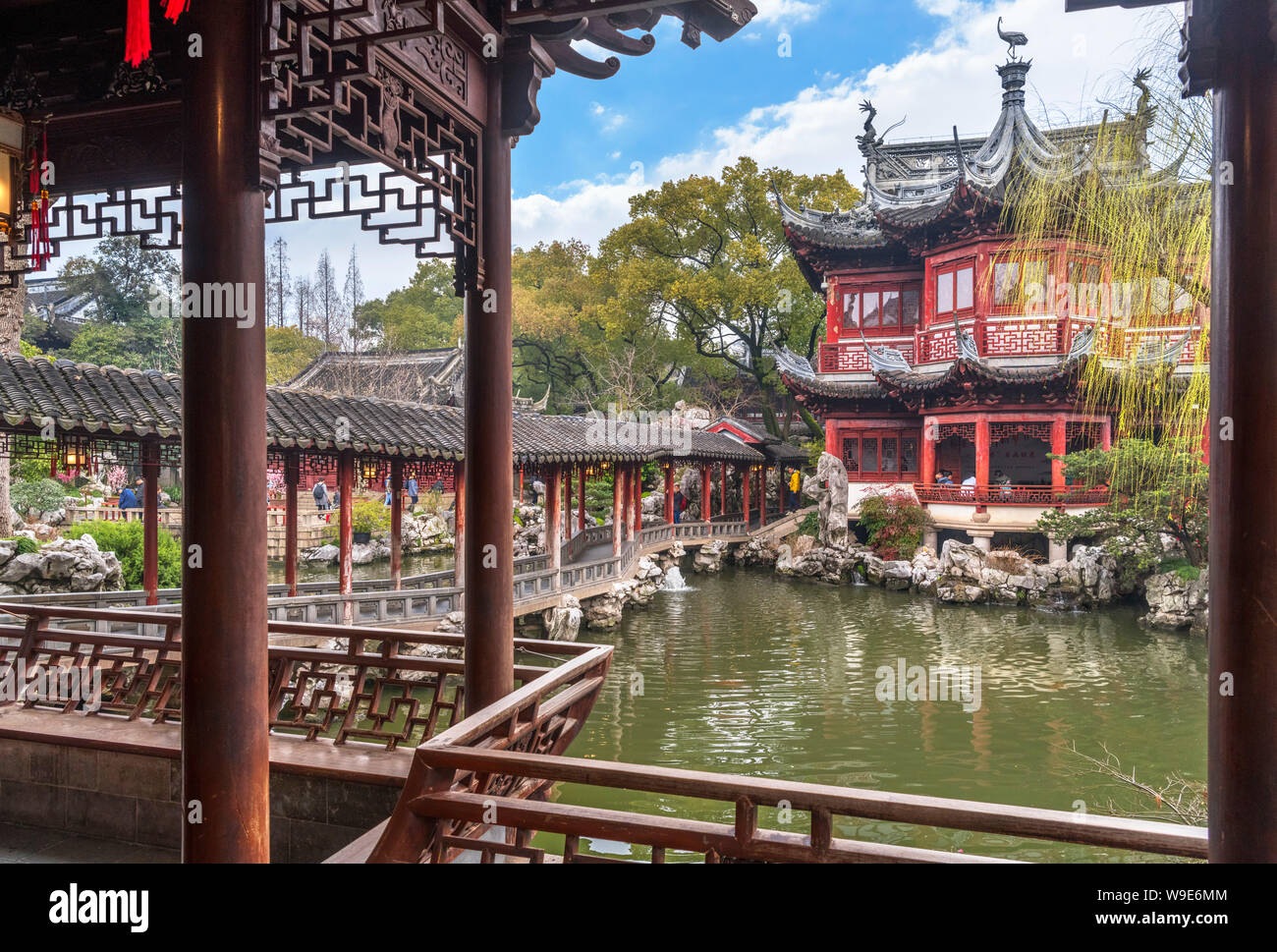 Yuyuan Gärten (auch den Yu Garten, den Yu Garten oder Yuyuan Garten), Altstadt (Nanshi Bezirk), Shanghai, China Stockfoto