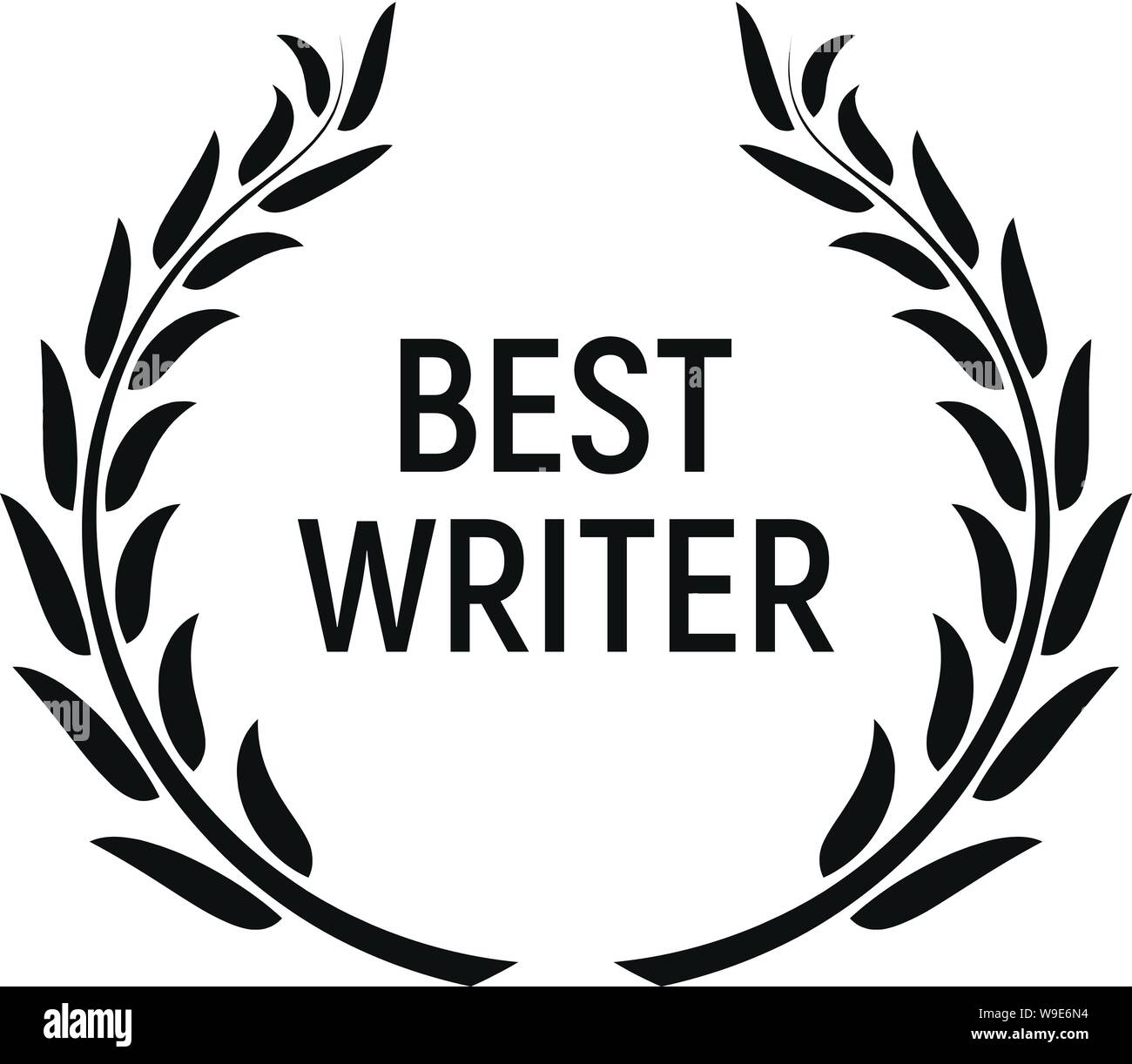 Best Writer award Symbol. Einfache Abbildung der besten Verfasser award vector Symbol für Web Design auf weißem Hintergrund Stock Vektor
