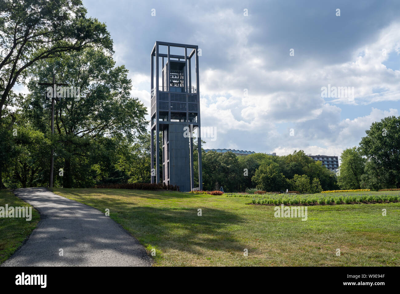 Arlington, VA - 8. August 2019: Die Niederlande Carillion, ein Geschenk aus dem Land, in 1954, ist ein Glockenturm außerhalb von Washington DC entfernt Stockfoto