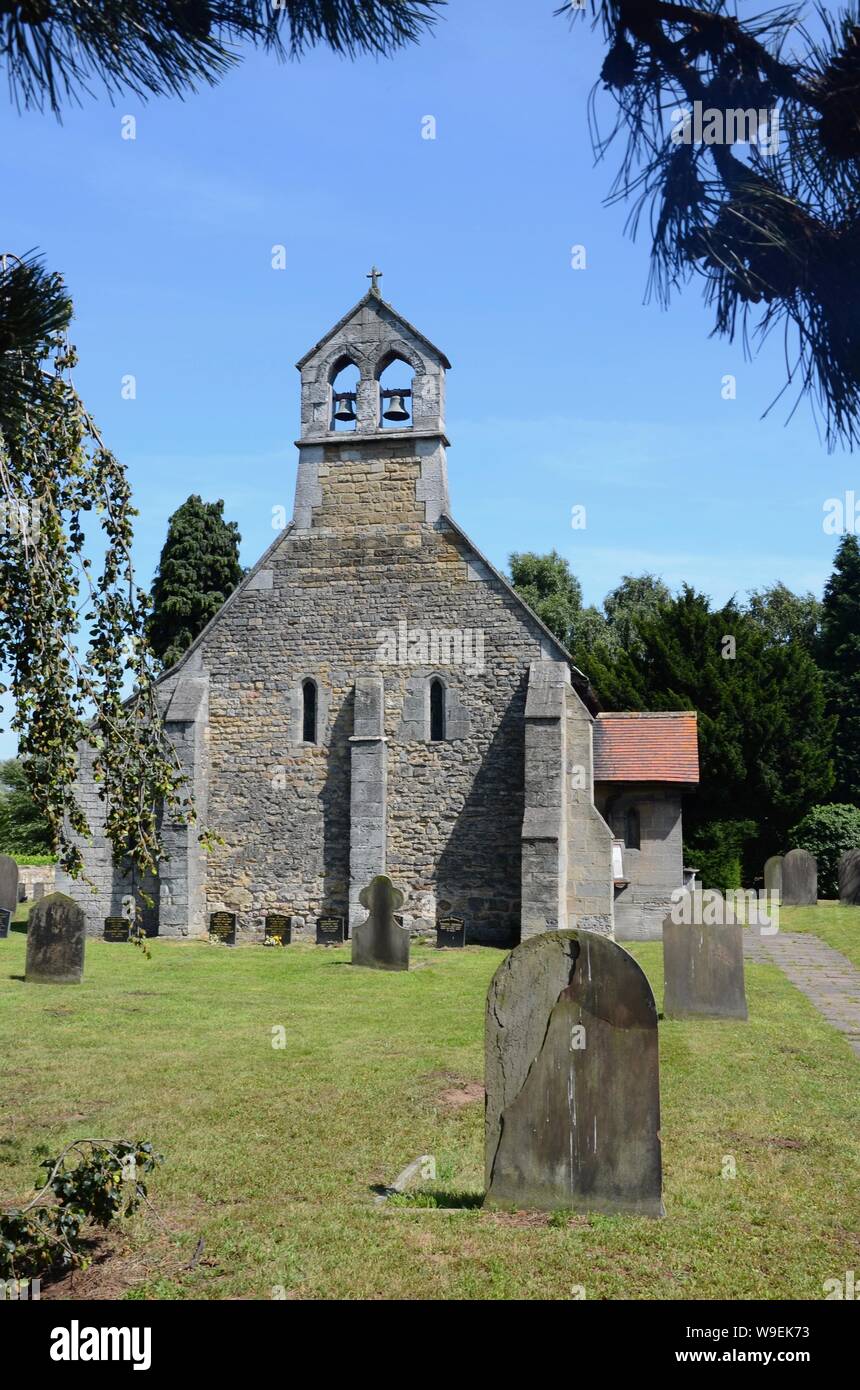 St. Helena Kirche, Austerfield, Doncaster, Großbritannien, wo William Bradford, einer der Pilgrim Fathers geboren und getauft. Stockfoto