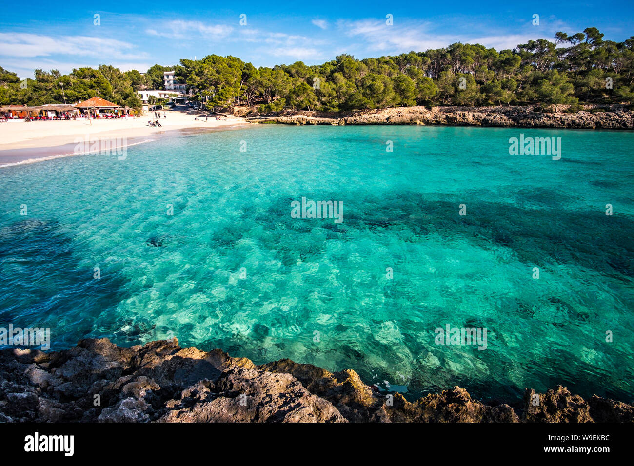Strand im Parc natural de Mondragó Mallorca, Mallorca, Spanien Stockfoto