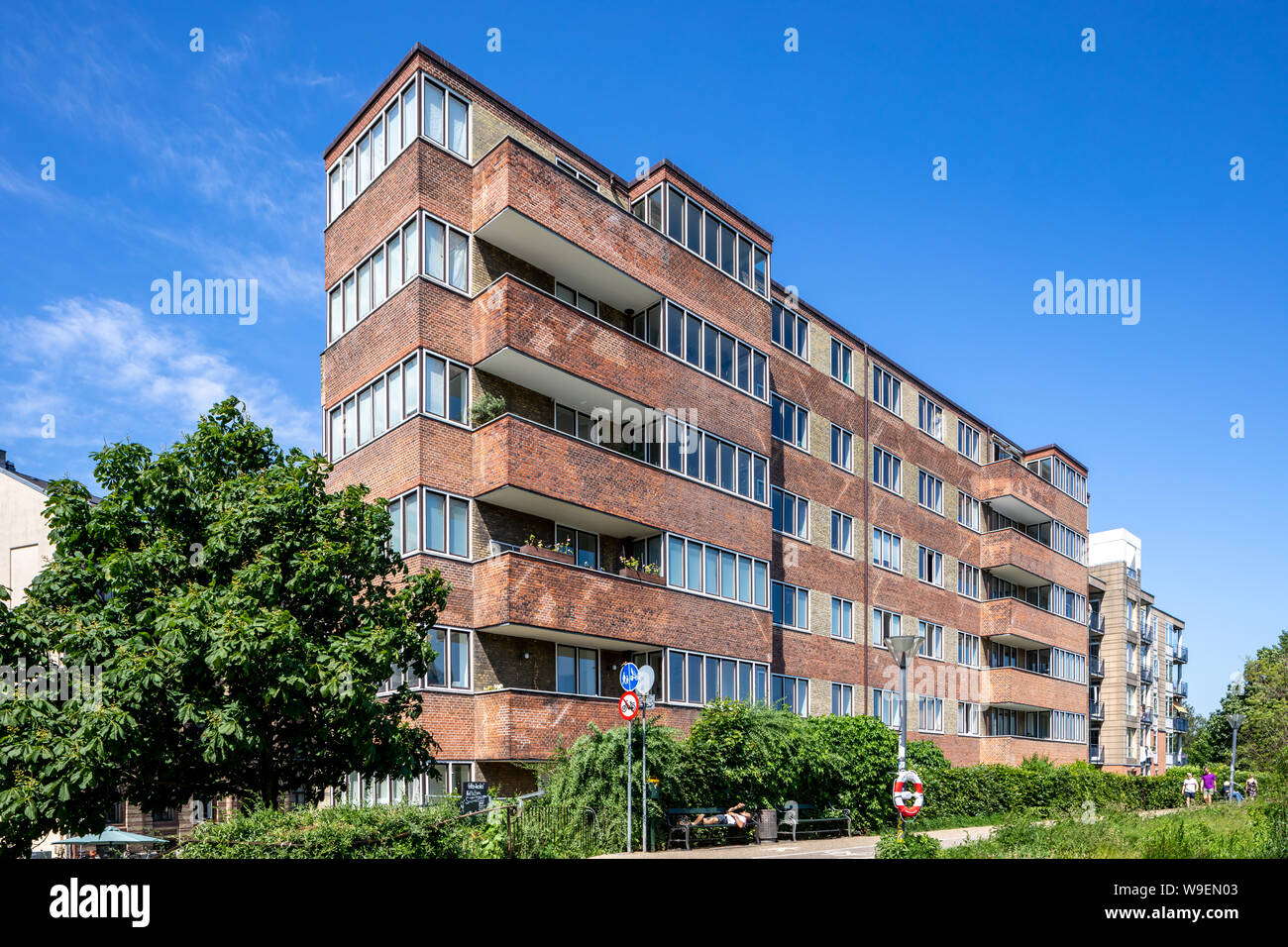 Vodroffsvej 2A und 2B, entworfen von C.F. Møller und Kay Fisker, fertiggestellt 1929; Frederiksberg, Dänemark Stockfoto