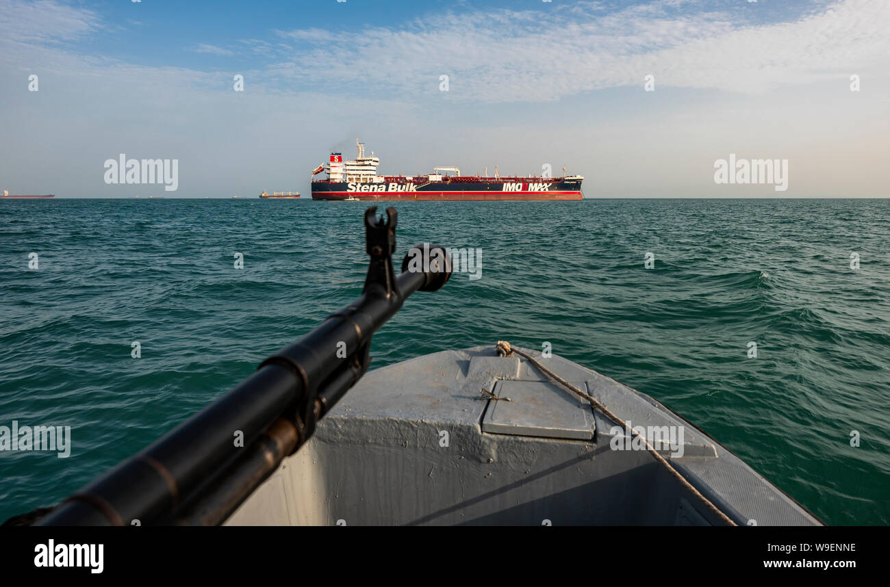 Iran ergreift Britischen Tanker in der Straße von Hormuz Stockfoto