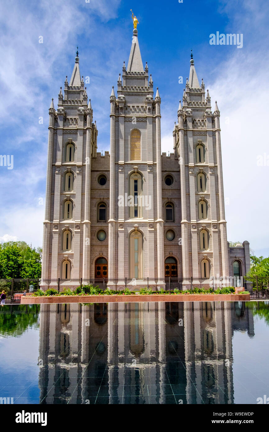 Salt-lake-Tempel in Salt Lake City, Utah, USA Stockfoto