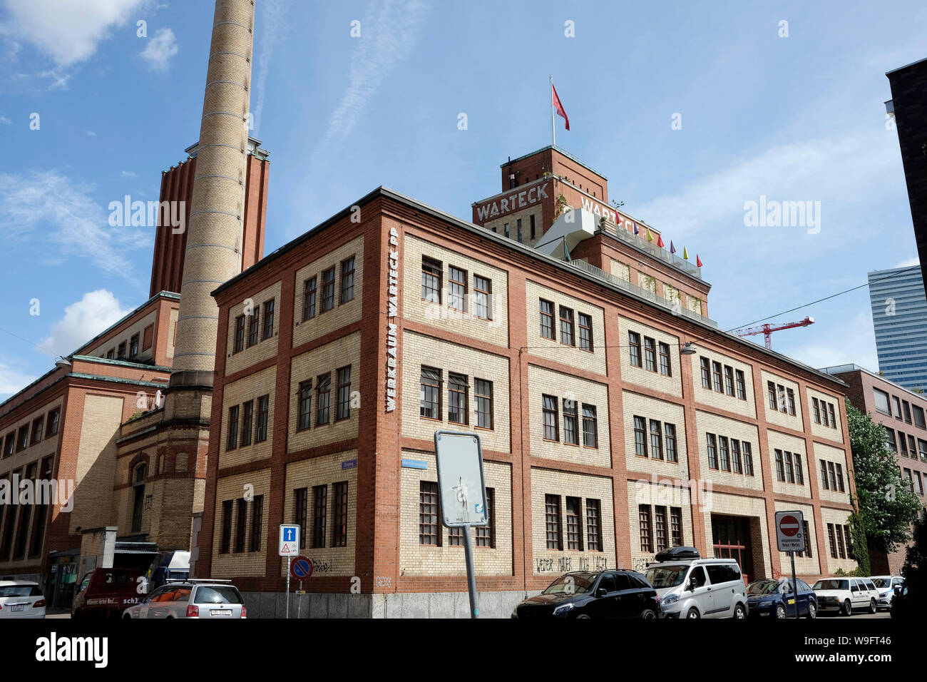 Ein Blick Werkraum Warteck, einer ehemaligen Brauerei, verwandelt in Arbeitsbereiche für kreative Basel der Gemeinschaft Stockfoto