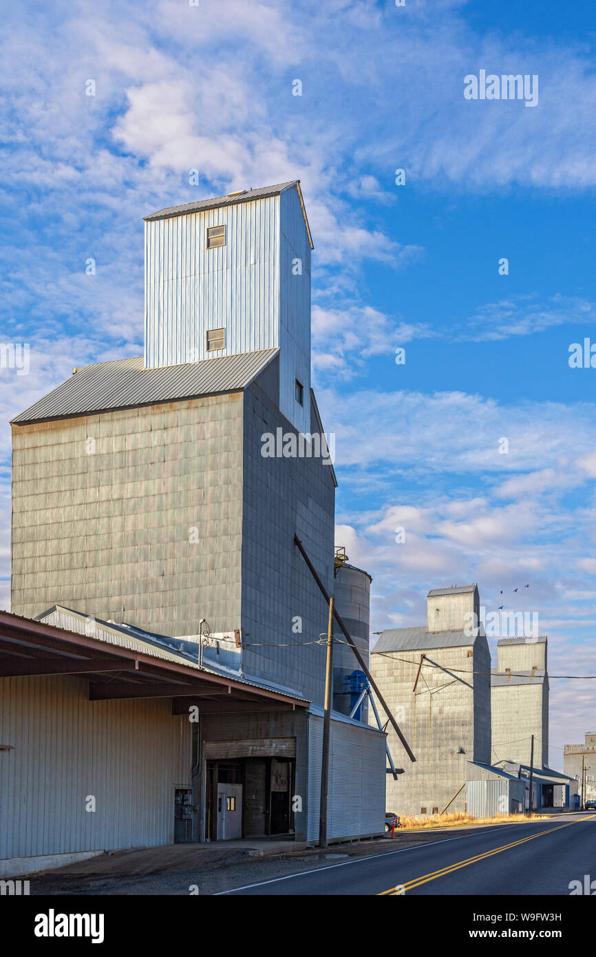 Washington, Thekoa, Getreidesilos Stockfoto