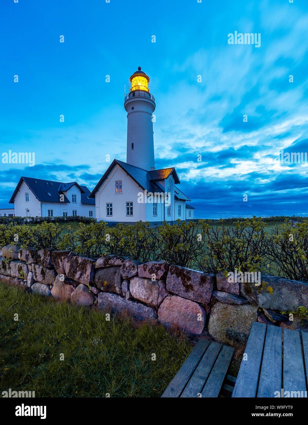 Den Leuchtturm von Hirtshals. Stockfoto