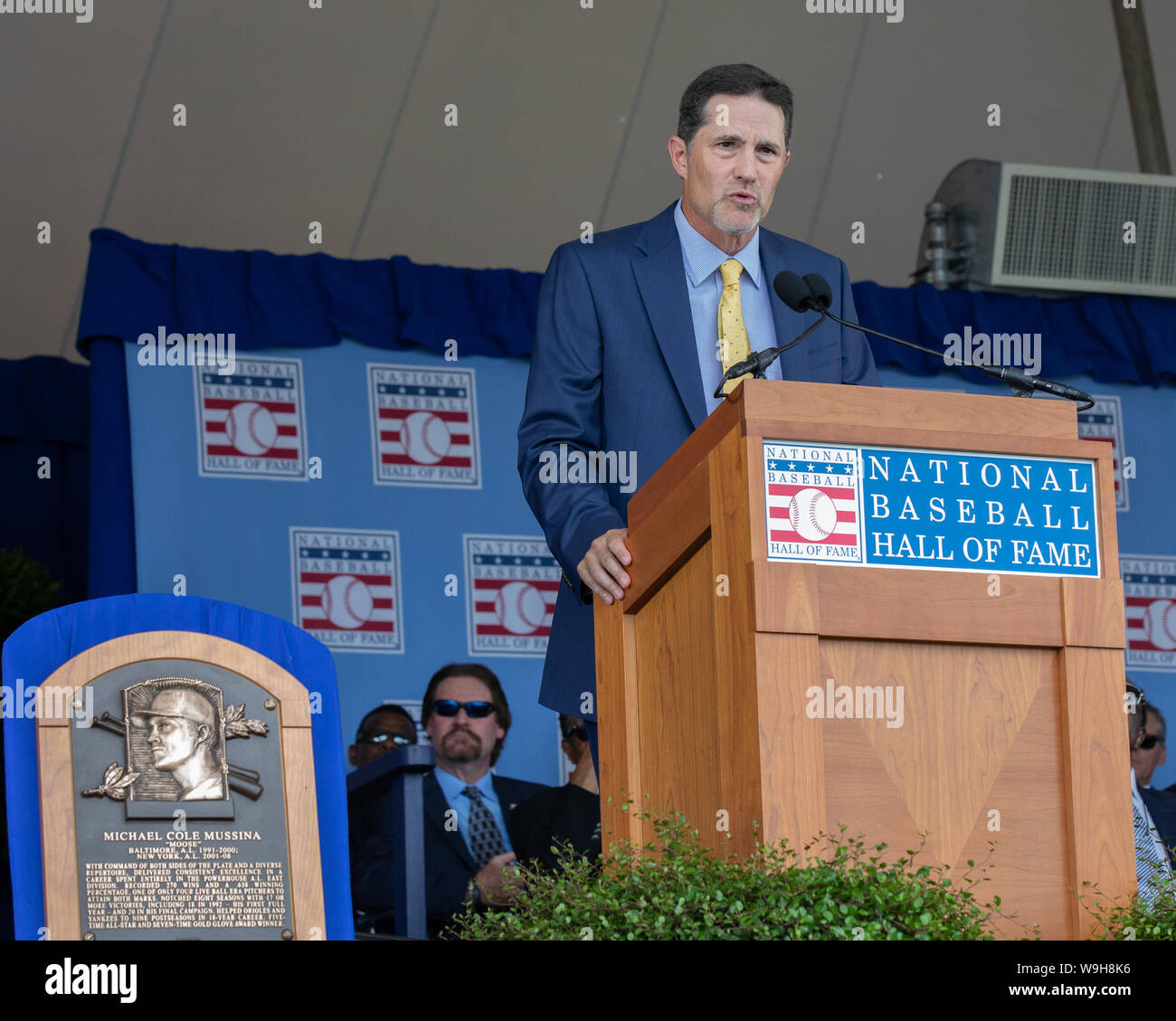 2019 MLB Cooperstown Induktion Zeremonie - Mariano Rivera, Roy Halladay, Edgar Martinez, Harold Baines, Lee Smith eingesetzt in der Baseball Hall of Fame Stockfoto